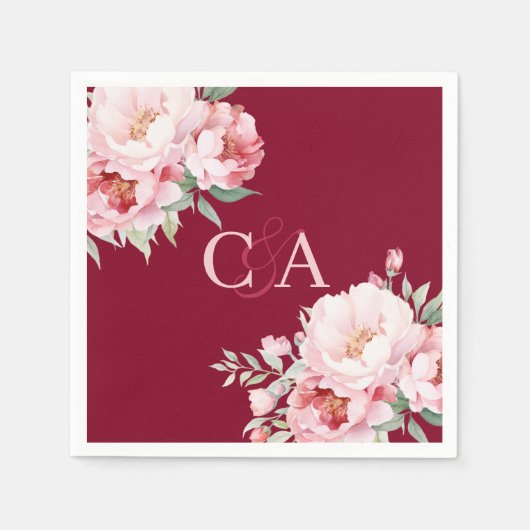 Hochzeit von Rosenblättern Serviette (Vorderseite)