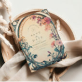 Hochzeit von Rost Blue Bloom Save The Date