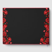 Hochzeit von rote Rosen Gästebuch (Rückseite)