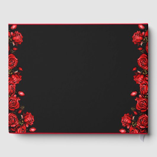 Hochzeit von rote Rosen Gästebuch (Rückseite)