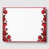 Hochzeit von rote Rosen Gästebuch (Rückseite)