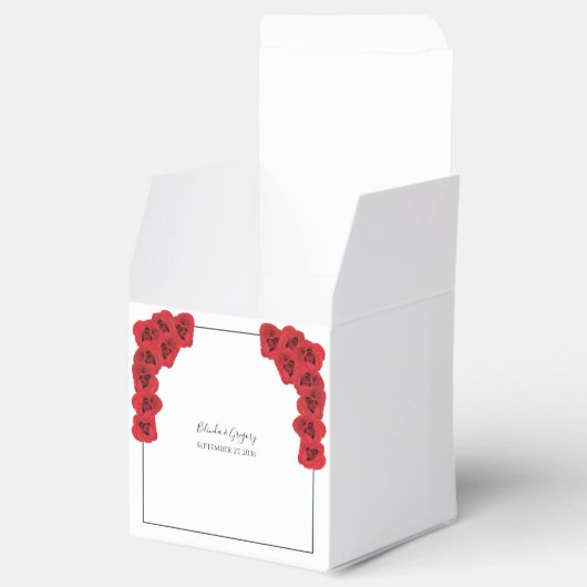 Hochzeit von rote Rosen Geschenkschachtel (Geöffnet)