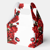 Hochzeit von rote Rosen Geschenkschachtel (Rückseite)