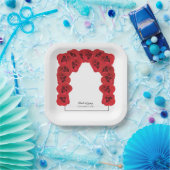 Hochzeit von rote Rosen Pappteller (Party)
