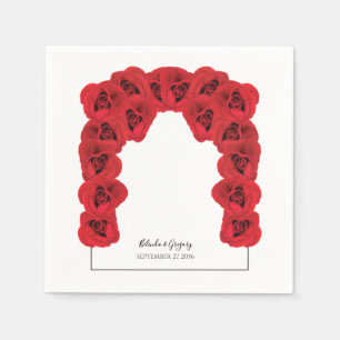 Hochzeit von rote Rosen Serviette