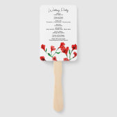 Hochzeit von Roter Flora Fächer (Rückseite)