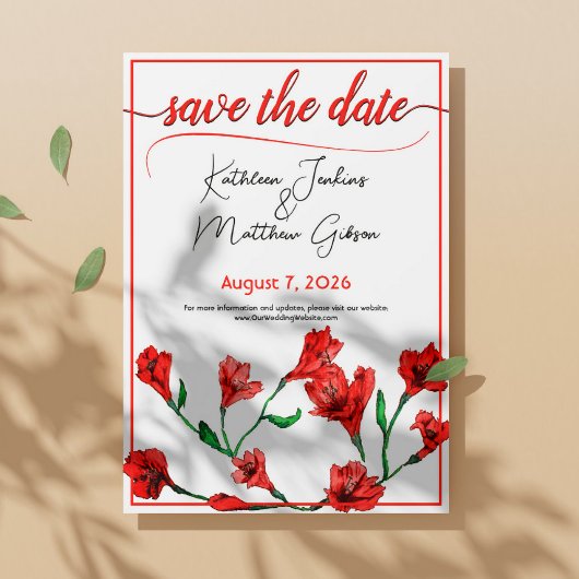 Hochzeit von Roter Flora Save The Date