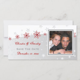 Hochzeit von Roter Silberschneeflocke Save the Dat Date