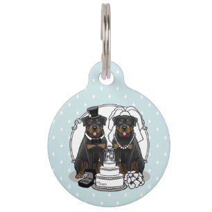 Hochzeit von Rottweilers Brauthunde und Hunde Nied Haustiermarke