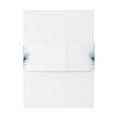 Hochzeit von Royal Blue Floral Calligraphy Einladungsbanderole (Rückseitenbeispiel)