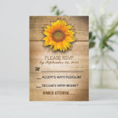 Hochzeit von rustikalen Holzliedern RSVP (Stehend Vorderseite)