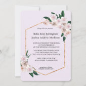 Hochzeit von sanft rosa Rosenblüten Einladung (Vorderseite)