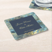 Hochzeit von Schiffen und Gold Rechteckiger Pappuntersetzer (angewinkelt)