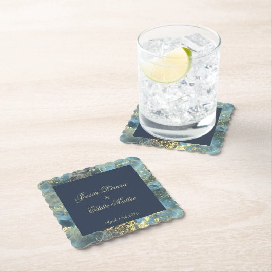 Hochzeit von Schiffen und Gold Untersetzer (Vor Ort)