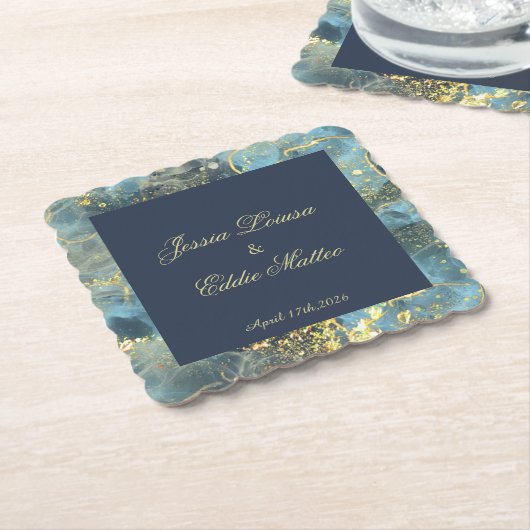 Hochzeit von Schiffen und Gold Untersetzer (angewinkelt)