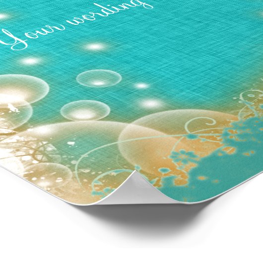 Hochzeit von Schildkröten zum Thema Strand 8 x 10 Poster (Ecke)