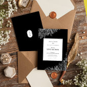 Hochzeit von Schwarz und Weiß Save The Date