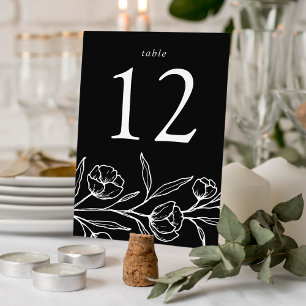 Hochzeit von Schwarz und Weiß Tischnummer