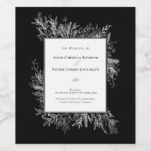 Hochzeit von Schwarz und Weiß Weinetikett (Einzelnes Label)