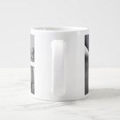 Hochzeit von Schwarz-Weiß-Foto Jumbo-Tasse (Rückseite)