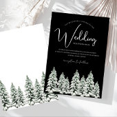 Hochzeit von Schwarz-Weiß-Schnee-Pine Einladung