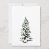 Hochzeit von Schwarz-Weiß-Schnee-Pine Save The Date (Rückseite)
