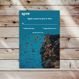 Hochzeit von Seefischen am Ocean Beach unter Wasse RSVP Karte