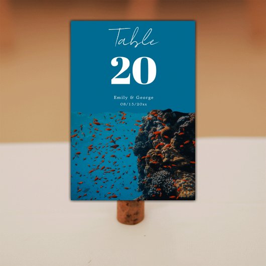 Hochzeit von Seefischen am Ocean Beach unter Wasse Tischnummer