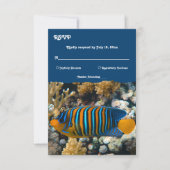 Hochzeit von Seefischöfen Nautical Coastal Beach RSVP Karte (Vorderseite)