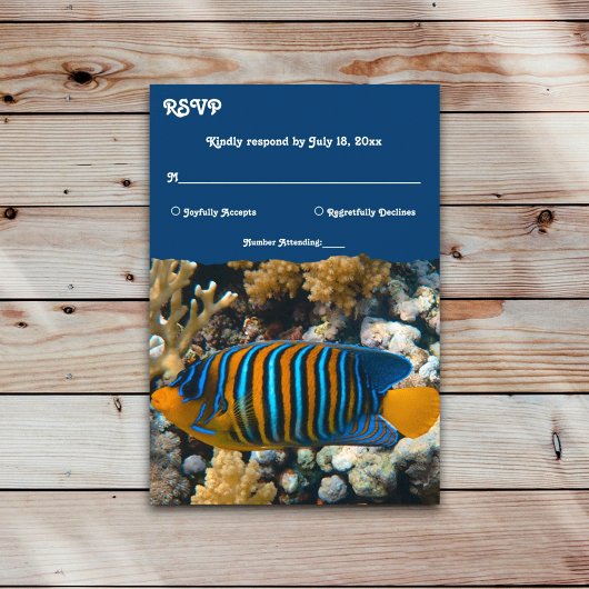 Hochzeit von Seefischöfen Nautical Coastal Beach RSVP Karte