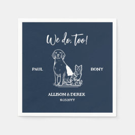 Hochzeit von Seekatzen und Minimalistischen Wildhu Serviette