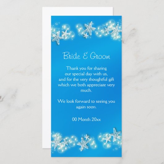 Hochzeit von Seestern Dankeskarte (Vorne/Hinten)