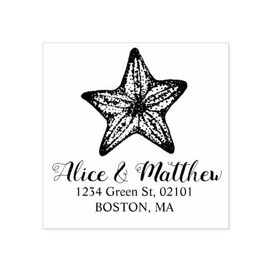 Hochzeit von Seestern Gummistempel (Prägung)