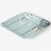 Hochzeit von Seestern mit blauem Meerwasseraquan Pappteller (Gewinkelt)