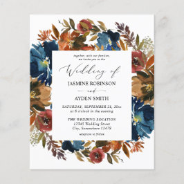 Hochzeit von Seestreitkräften, Orangen und Braunen Flyer