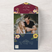 Hochzeit von Seestreitkräften und Burgund All In One Einladung (Außenbereich)