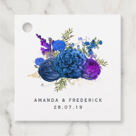 Hochzeit von Seestreitkräften und Lila Vintagen Fl Geschenkanhänger