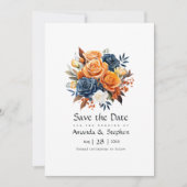 Hochzeit von Seestreitkräften und Orangen Save The Date (Vorderseite)