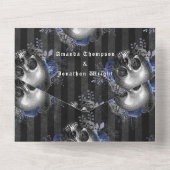 Hochzeit von Seestreitkräften und Silberbarsch All In One Einladung (Rückseite)