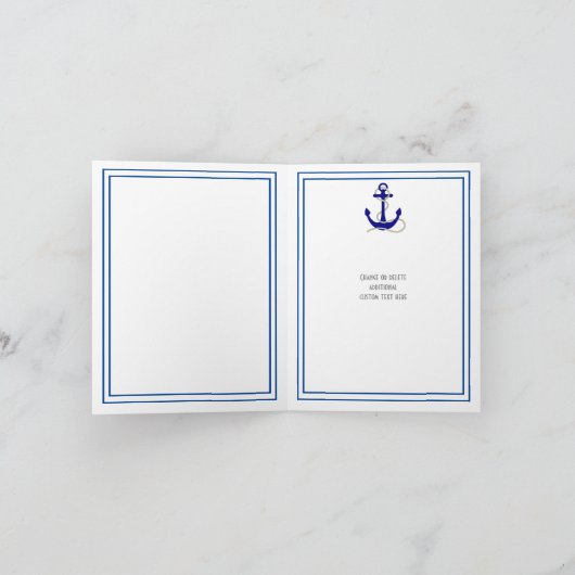 Hochzeit von Segel- oder Seglern Einladung (Innenseite)