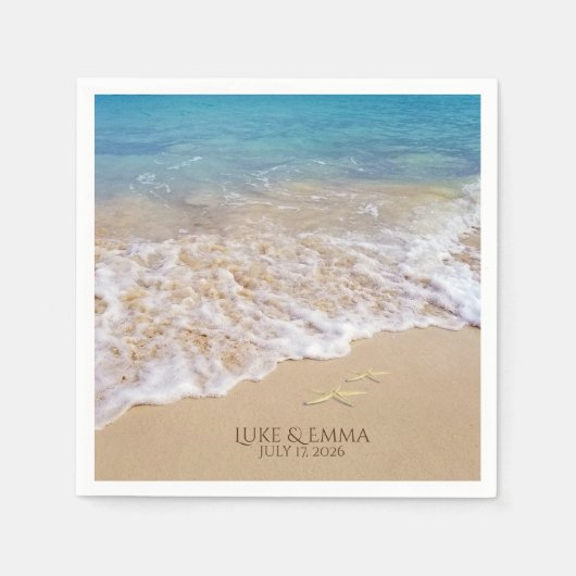 Hochzeit von Segel- und Seeschwalben Serviette (Vorderseite)