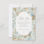 Hochzeit von Shabby Chicen Dankeskarte (Vorderseite)