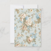 Hochzeit von Shabby Chicen Dankeskarte (Rückseite)