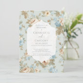 Hochzeit von Shabby Chicen Einladung (Stehend Vorderseite)