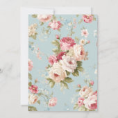 Hochzeit von Shabby Chicen Einladung (Rückseite)