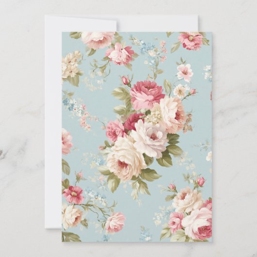 Hochzeit von Shabby Chicen Einladung (Rückseite)