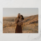 Hochzeit von Skriptampero und Foto-Kalligrafie Folieneinladung (Rückseite)