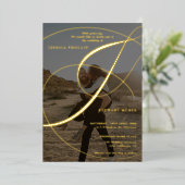 Hochzeit von Skriptampero und Foto-Kalligrafie Folieneinladung (Stehend vorne)