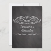 Hochzeit von Slate Chalkboard Einladung (Rückseite)