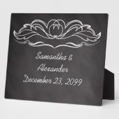 Hochzeit von Slate Chalkboard Fotoplatte (Seite)